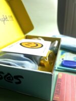 A box with some items inside of it