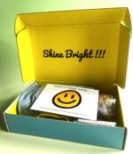 A box with some kind of smile on it